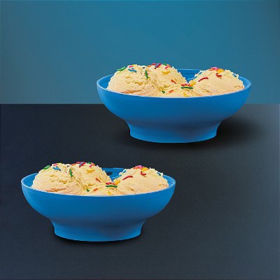 Kit Tupperware Tigelinha Ideal 400ml Azul Cobalto 2 peças