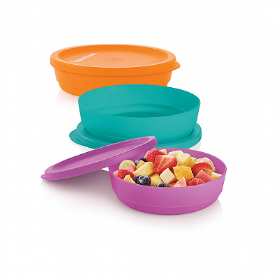 Kit Tupperware Refri Line Redondo 200ml 3 peças