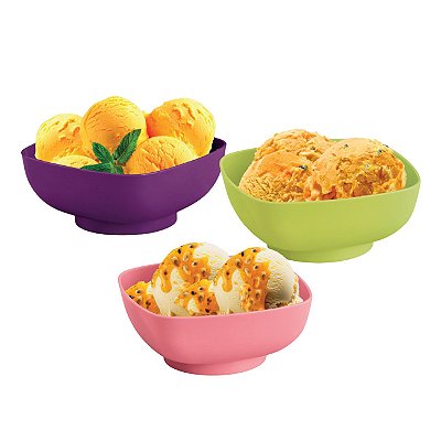 Tupperware Tigelinha Quadrada 300ml Kit 3 peças