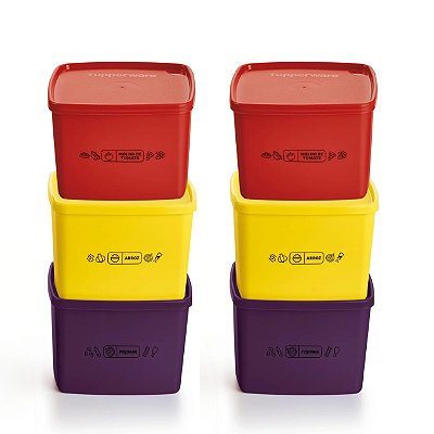 Kit Tupperware Jeitoso Mix 800ml 6 Peças