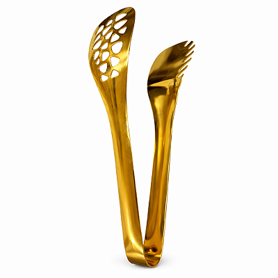 Pegador de Massa Inox Dourado 25cm Gold Multiuso