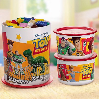 Tupperware Super Instantânea Slim Toy Story + Slim Toy Story 575ml Kit 3 peças