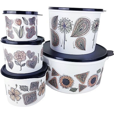 Tupperware Conjunto Caixa Arte exclusiva 5 peças