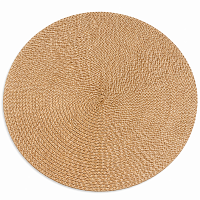 Jogo Americano Redondo Caramelo Natural 38cm