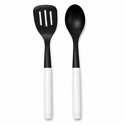 Kit KitchenAid Utensílios de Cozinha 2 Peças Preto e Branco