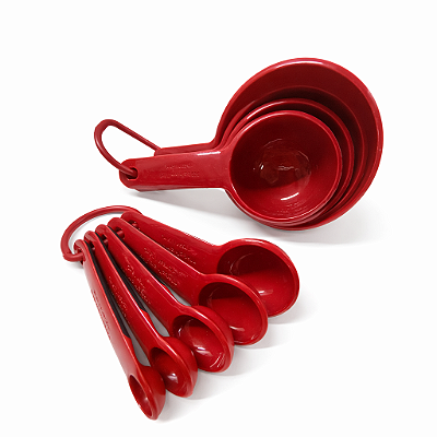 KitchenAid Kit Xicaras Medidoras + Colher Medidoras Vermelha