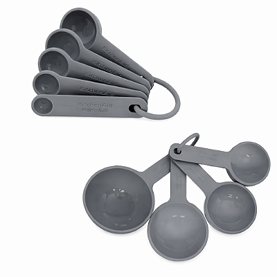 KitchenAid Kit Xicaras Medidoras + Colher Medidoras Cinza