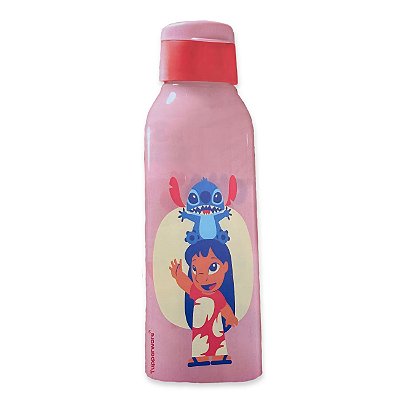Garrafa Tupperware Eco Tupper Plus Stitch Ohana 750ml Rosa