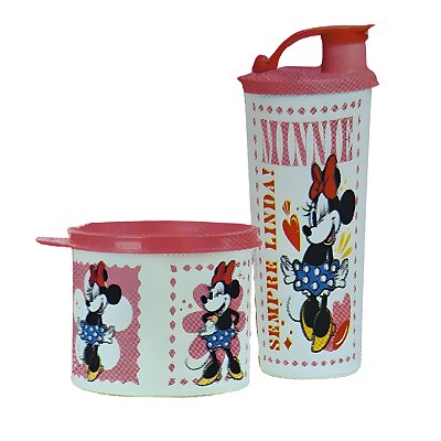 Kit Tupperware Pop Minnie Copo + Redondinha