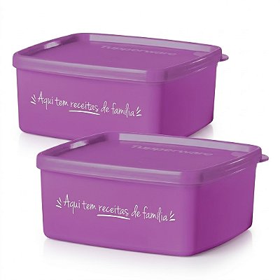 Kit Tupperware Jeitosinho 400ml Receitas em Familia 2 peças