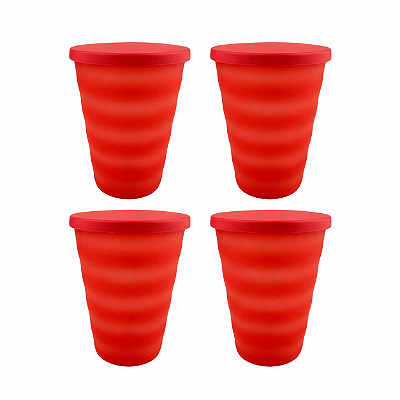 Kit Tupperware Copo Murano 500ml Melancia 4 peças