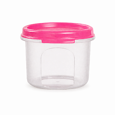 Tupperware Modular Redondo n1 200ml Transparente e Rosa