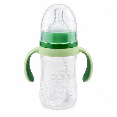 Mamadeira Infantil com Alça 240ml Verde