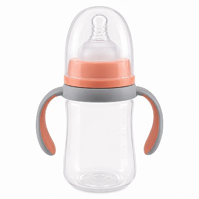 Mamadeira Infantil com Alça 240ml Rosa