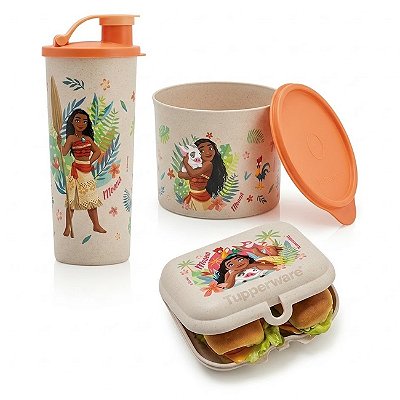 Kit Tupperware Moana Tropical 3 peças