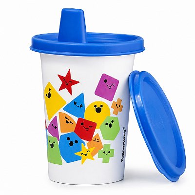 Tupperware Copinho Com Bico Encaixe Geométrico 200ml