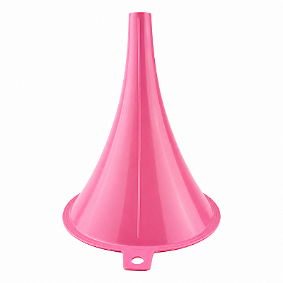 Funil de Plástico Rosa Grande