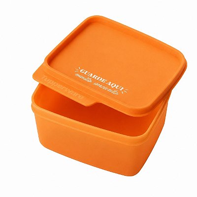 Tupperware Basic Line 500ml Guarde aqui Muito Encanto Laranja
