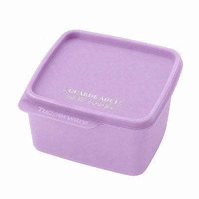Tupperware Basic Line 500ml Guarde aqui Muito Carinho Lilás
