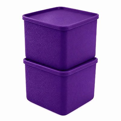 Kit Tupperware Jeitoso 800ml Roxo Uva 2 peças