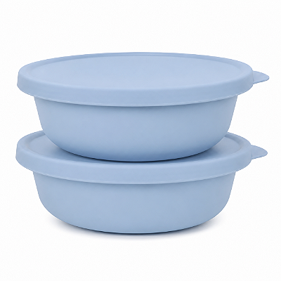 Kit Tupperware Tigela Aloha 450ml Azul Gelo 2 peças