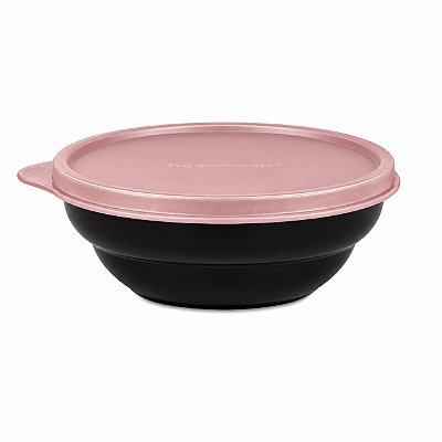 Tupperware Tigela Pragela 450ml Preta e Rosa Algodão Doce