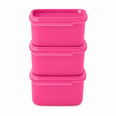 Kit Tupperware Basic Line 160ml Rosa Tutu 3 Peças