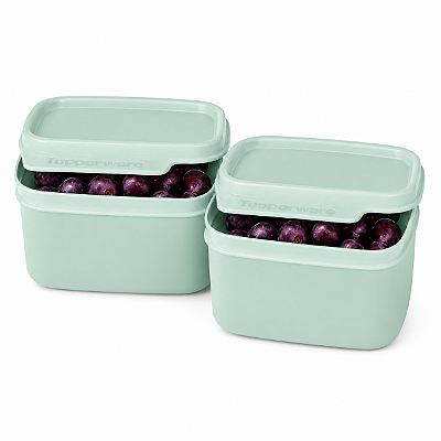 Kit Tupperware Basic Line 160ml Verde Mint 2 peças