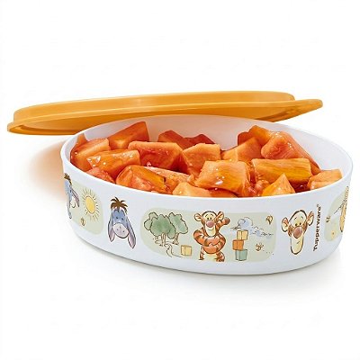 Tupperware Pratinho Pooh Aquarela 500ml Amarelo
