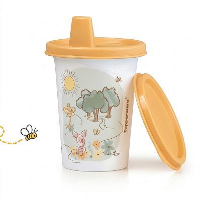 Tupperware Copinho com Bico Pooh Aquarela 200ml
