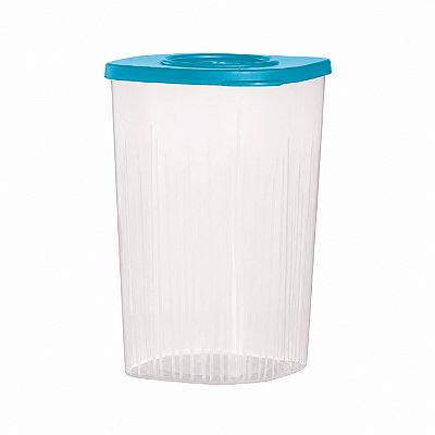 Tupperware Fresh Box Quadrada 1,5 litro Transparente e Azul