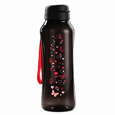 Garrafa Tupperware Aquavibe Preta Simone Mendes 1,2 litro