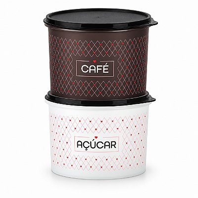 Kit Tupperware Caixa Café e Açúcar Simone Mendes 2 peças