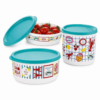 Kit Tupperware Refri Line Redondo Dolce Vita 3 peças