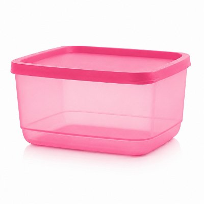 Tupperware Refri Line Quadrado 650ml Rosa Tutu