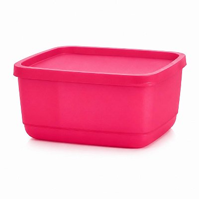 Tupperware Refri Line Quadrado 650ml Rosa Glamour