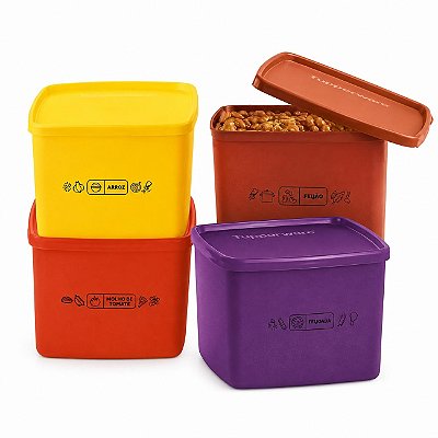 Kit Tupperware Jeitoso Mix 800ml 4 peças