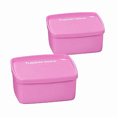 Kit Tupperware Jeitosinho 400ml Rosa Tutu 2 peças