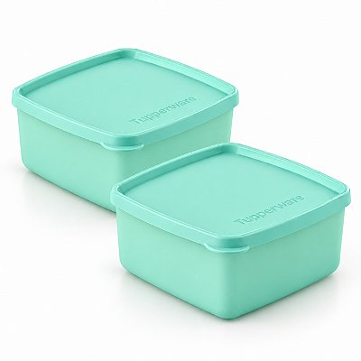 Kit Tupperware Jeitosinho 400ml Verde Geada 2 peças