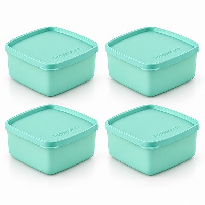 Kit Tupperware Jeitosinho 400ml Verde Geada 4 peças