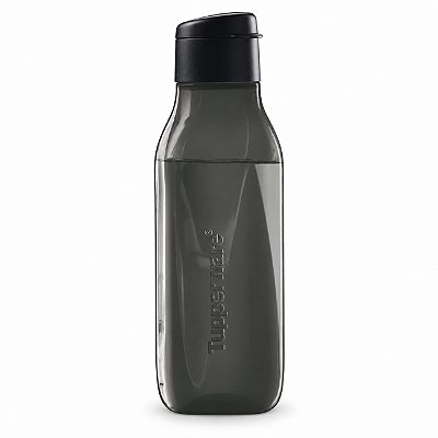 Tupperware Garrafa Eco Tupper Quadrada Plus 1 litro Black