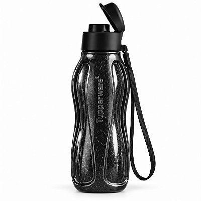 Tupperware Eco Tupper Garrafa Plus 310ml Preto com Glitter