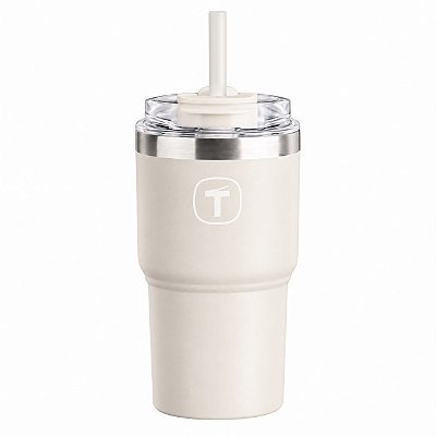 Tupperware Copo Térmico Big T com Canudo 630ml Bege Suede