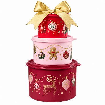 Kit Tupperware Tupper Caixa e Redondinha Craft 3 peças