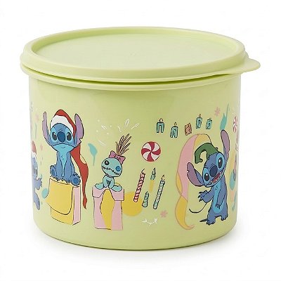 Tupperware Caixa Stitch Natal 1,7 litro Verde