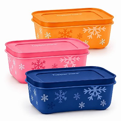 Kit Tupperware Freezer Line 450ml 3 peças