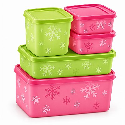 Tupperware Kit Freezer Line 5 peças
