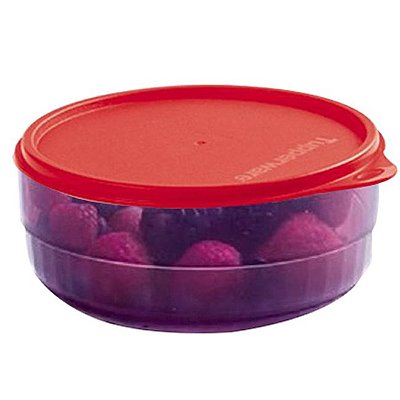 Tupperware Tigela Premier 500ml Roxo Transparente Tampa Vermelha