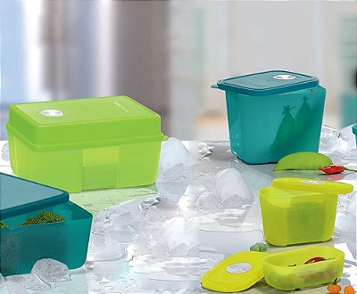 Tupperware Kit BEA Freezertime Nível 1 Verde 4 Peças