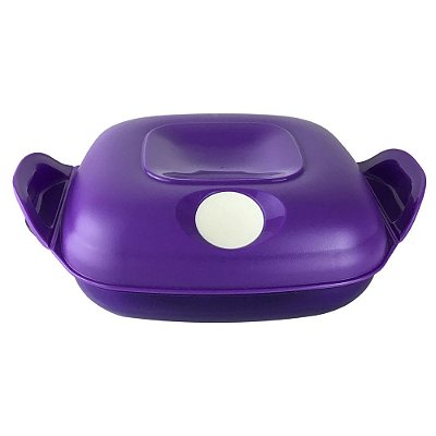 Tupperware Cristal Pop Quadrado 475ml Roxo